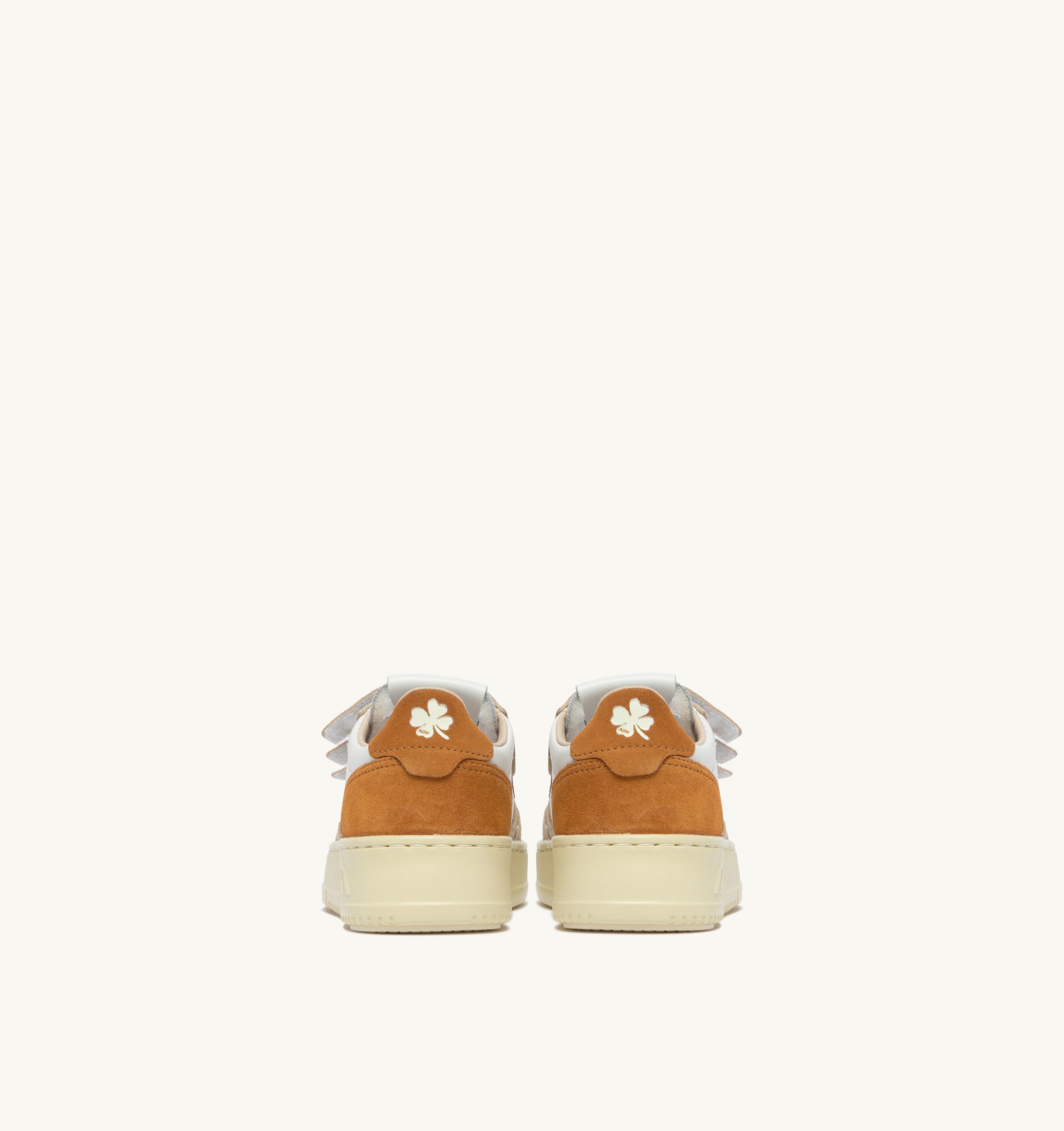 BASKETS MEDALIST KIDSTRIPES EN CUIR BLANC ET DAIM BROWN MUSCAT ET SAND
