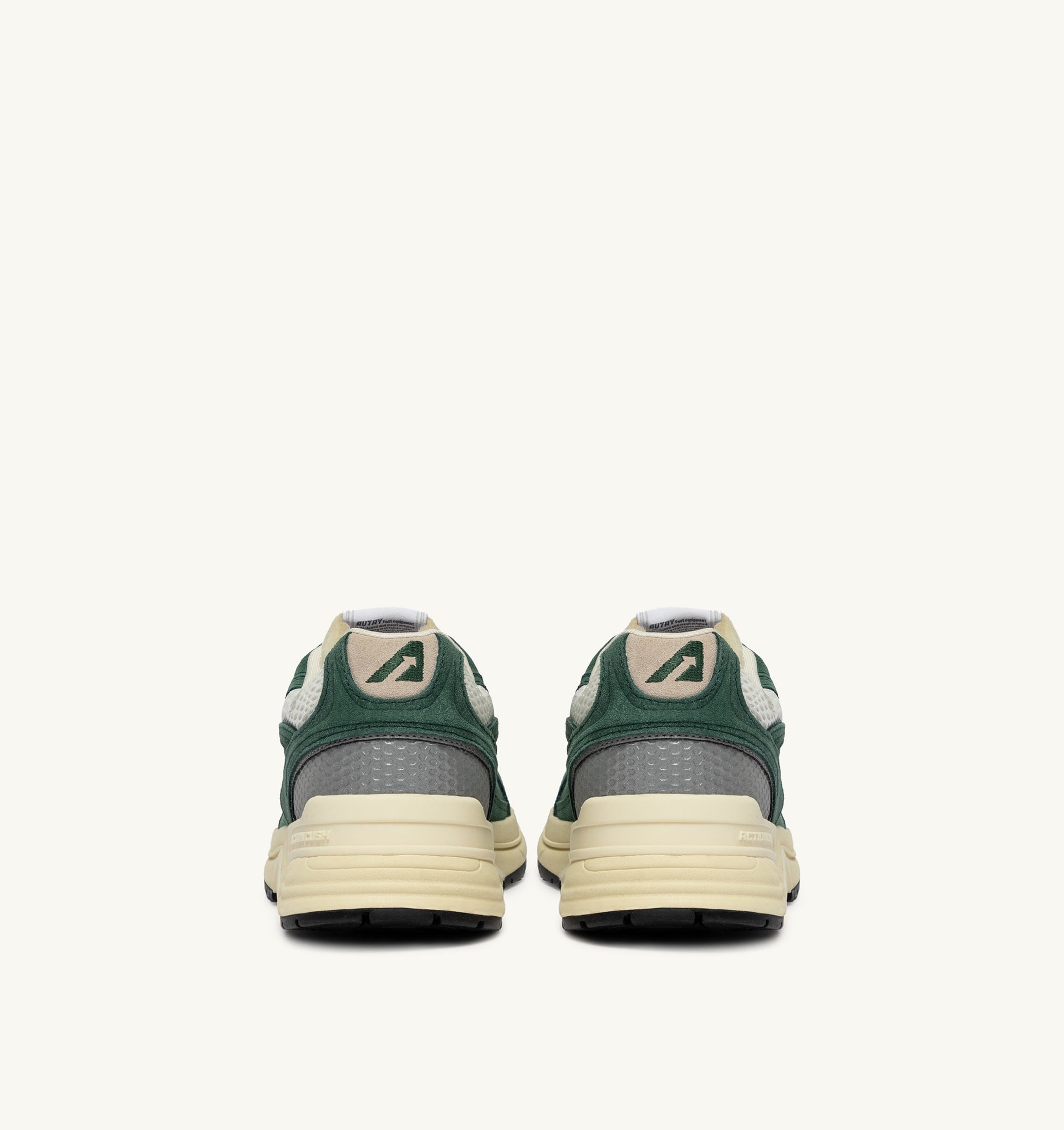 BASKETS HYPERWAY EN MESH ET DAIM MALACHITE ET ARGENT