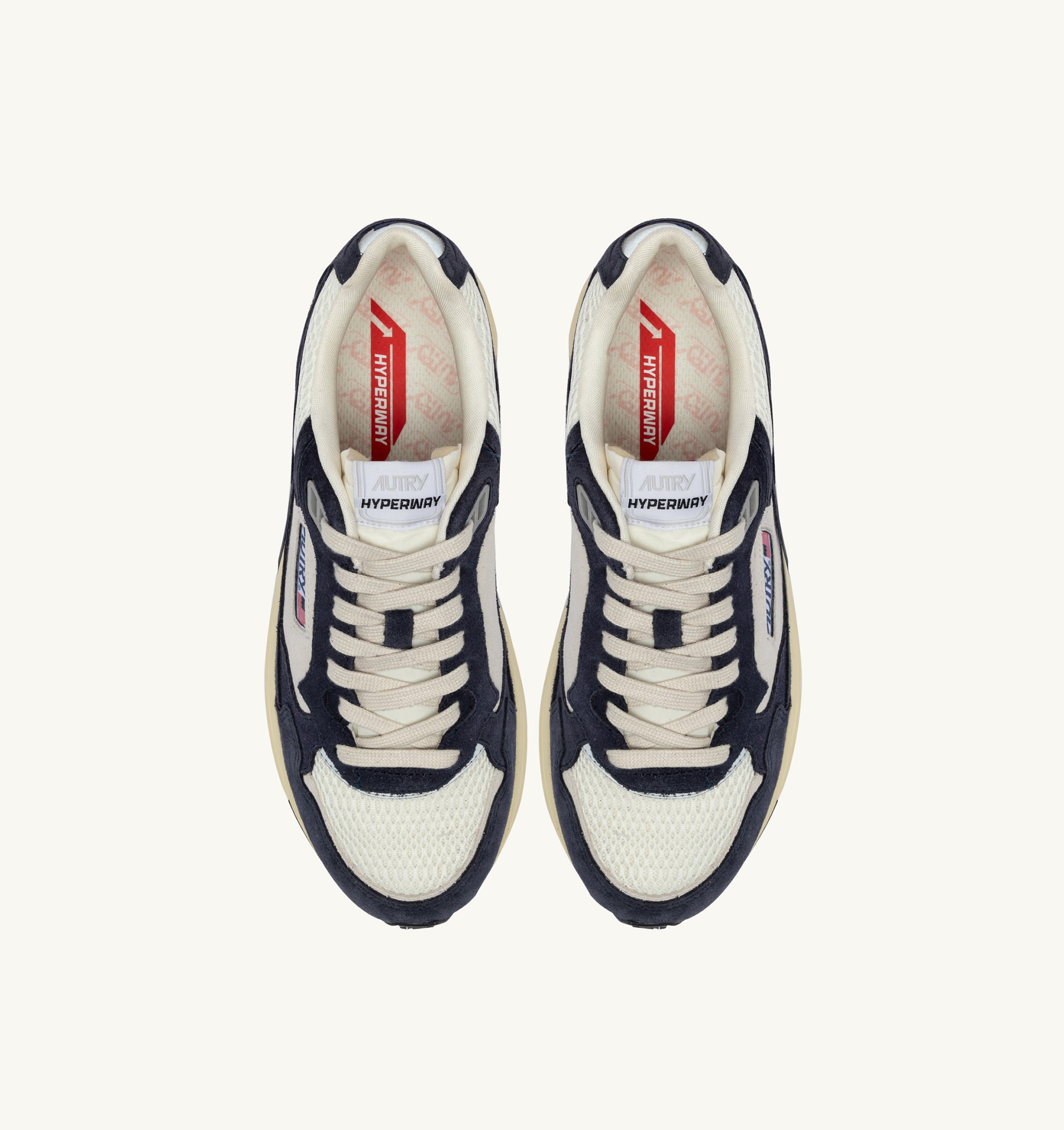 BASKETS HYPERWAY EN MESH ET DAIM SPACE BLUE ET ARGENT