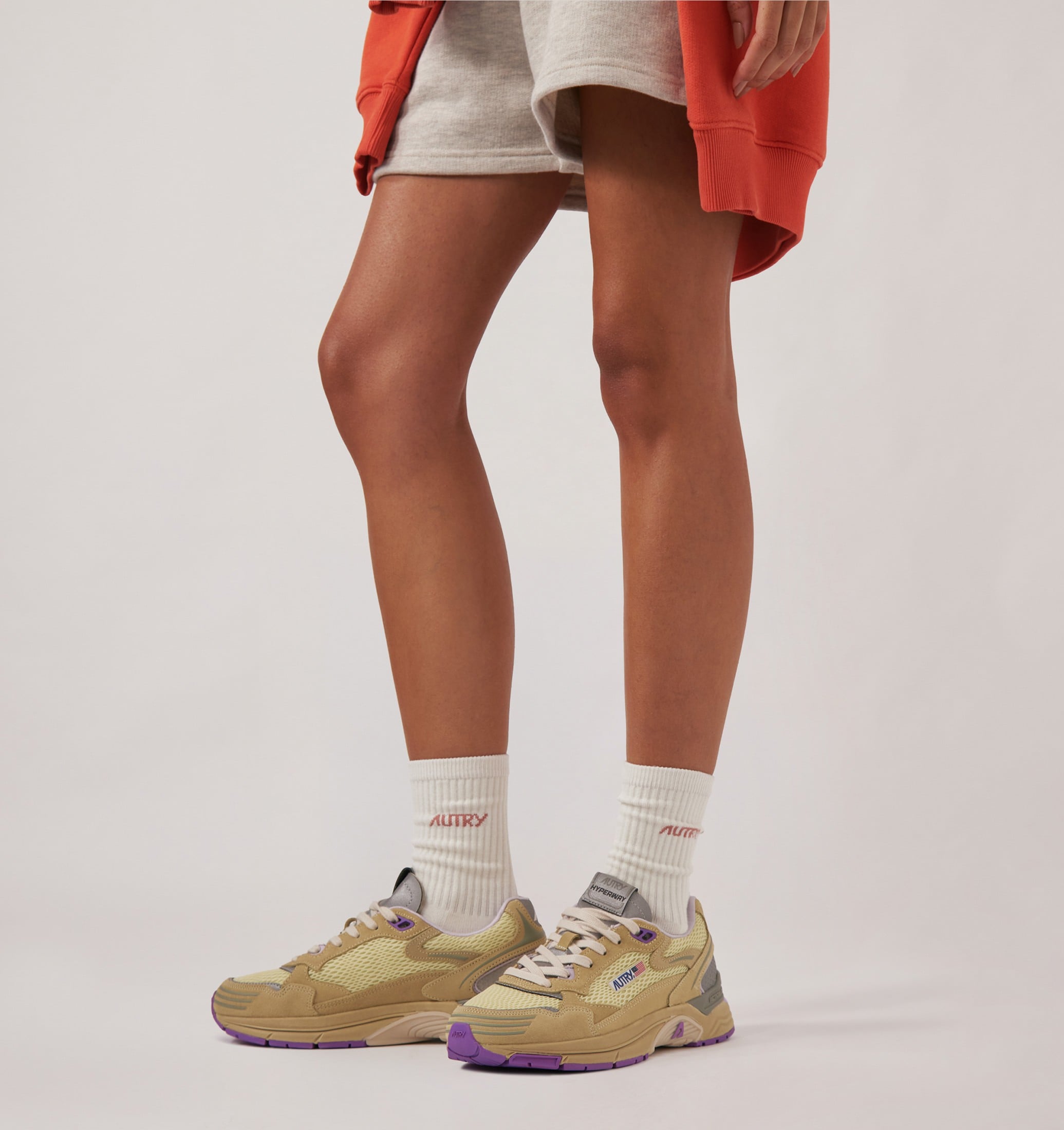BASKETS HYPERWAY EN MESH ET DAIM STRAW ET ORCHID HUST
