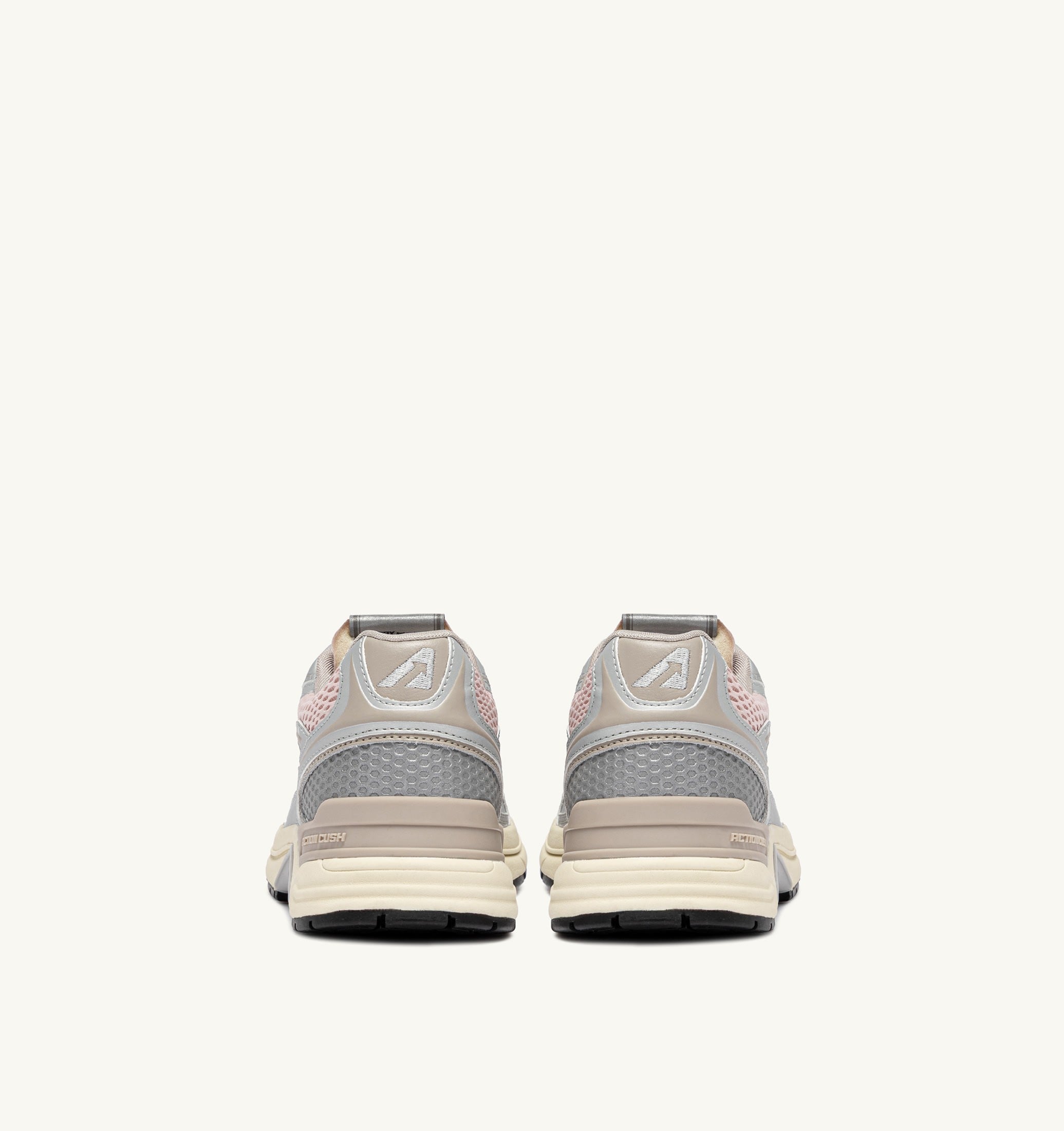 BASKETS HYPERWAY EN CUIR SYNTHÉTIQUE ET MESH ARGENT POWDER ET FEATHER GRAY