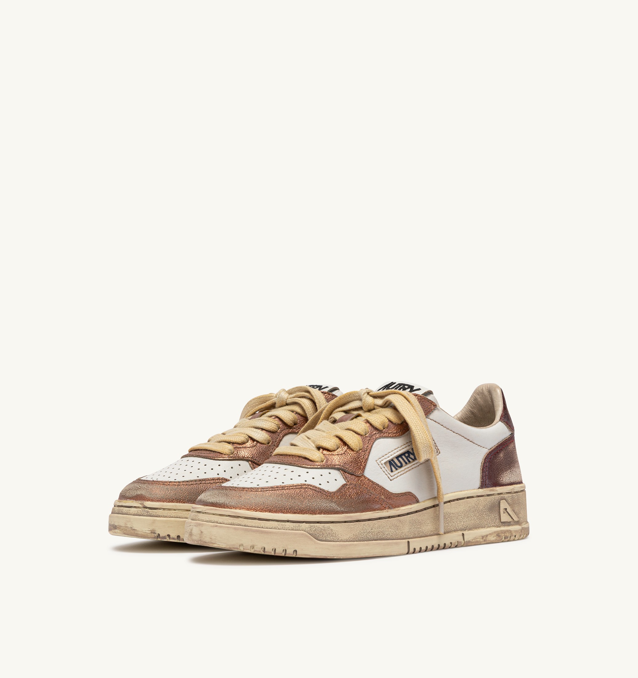 BASKETS MEDALIST LOW SUPER VINTAGE EN CUIR RISING SUN ET JASPER