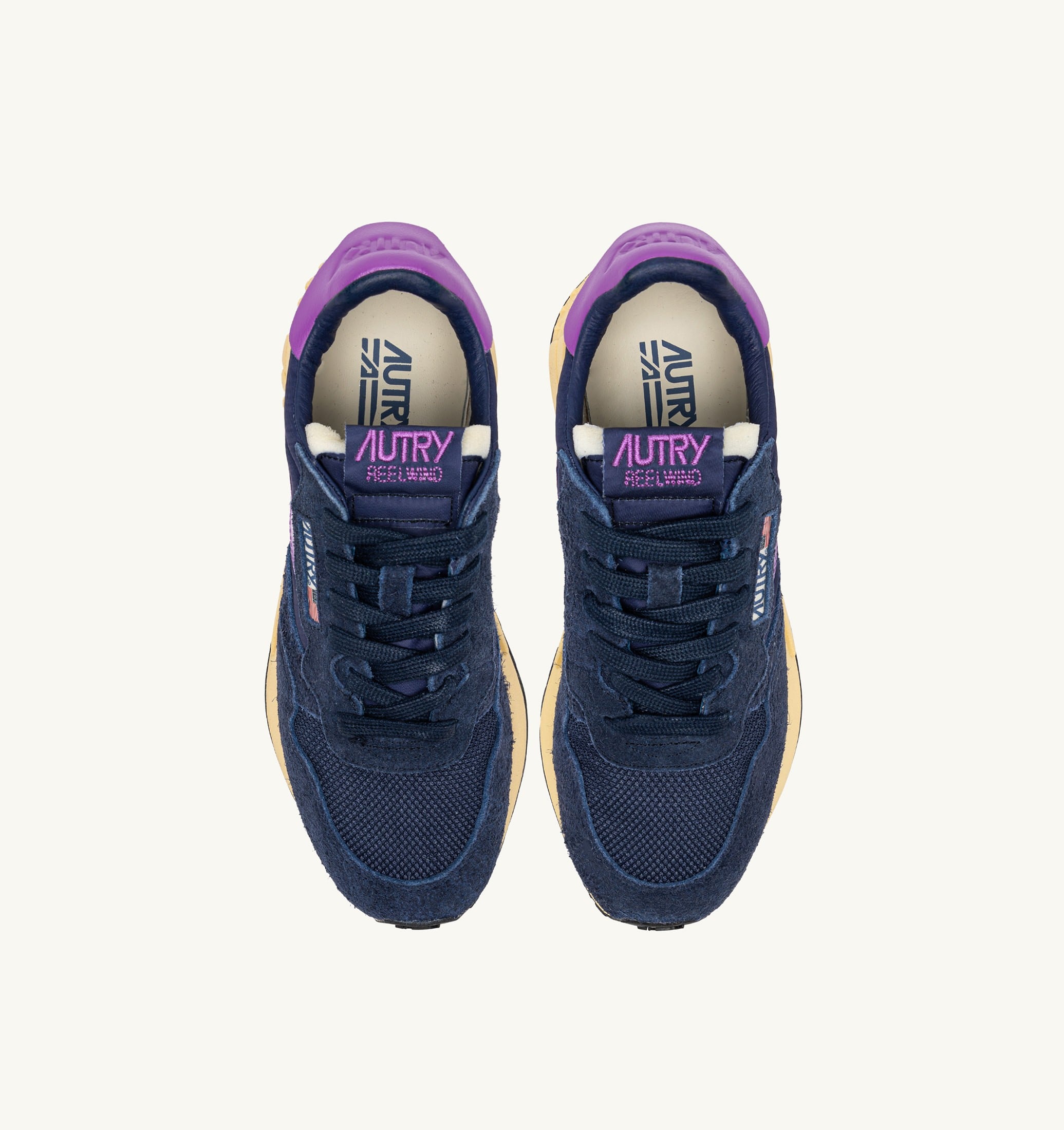 BASKETS REELWIND LOW EN NYLON ET DAIM NAVY ET DEWBERRY