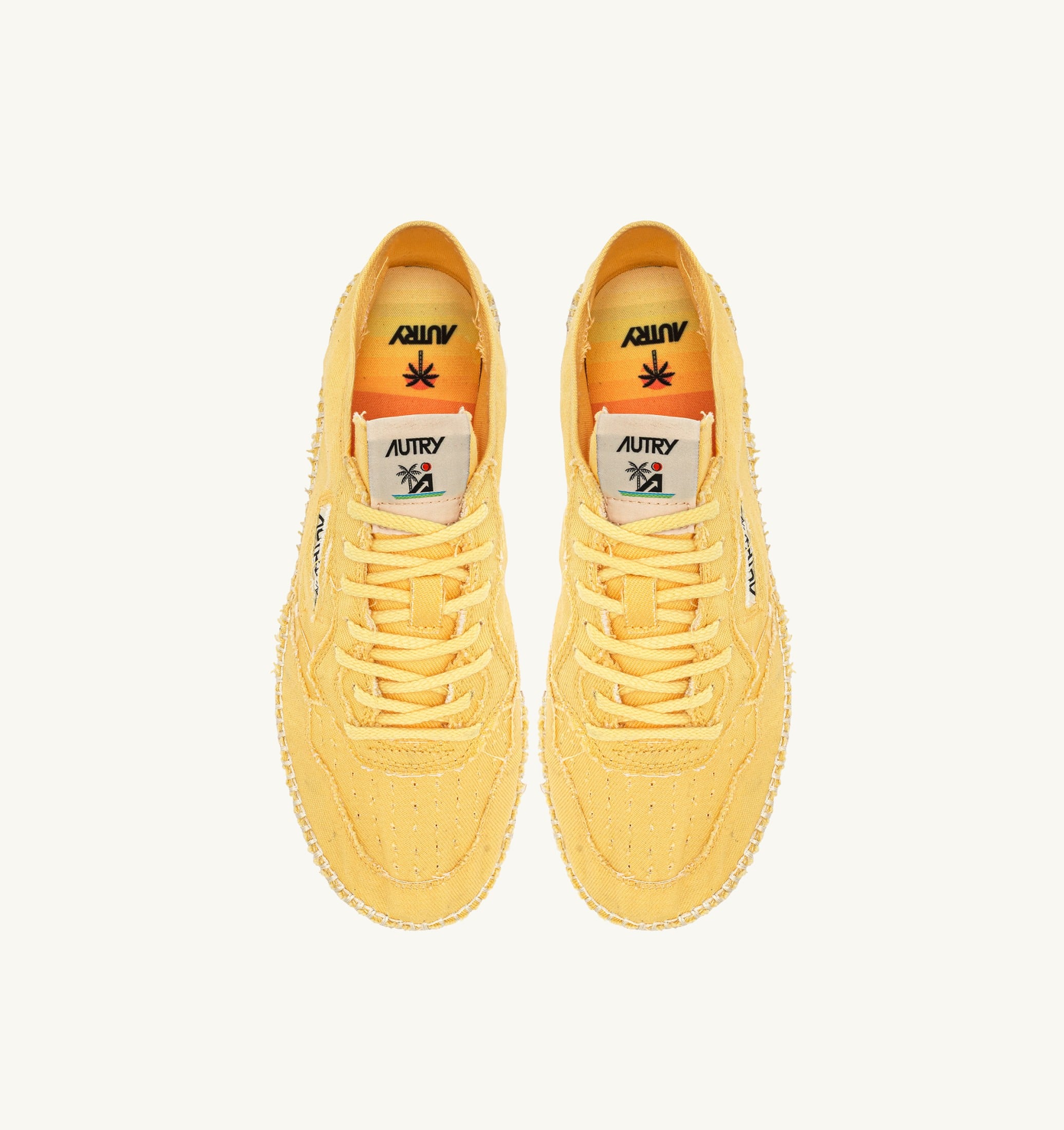 ESPADRILLES SANDY EN TOILE PASTEL YELLOW