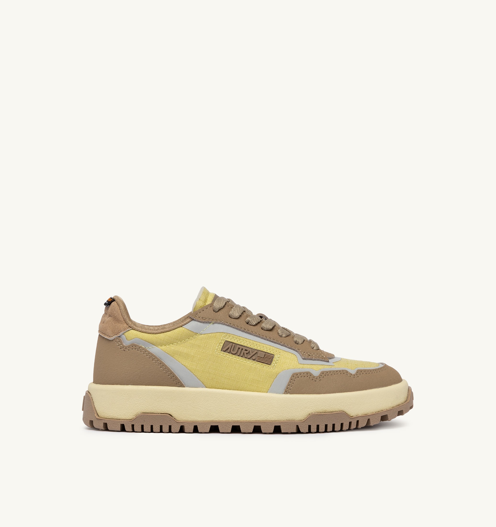 BASKETS WILDPACE LOW EN NYLON RIPSTOP ET CUIR LEMON GRASS ET INCENSE