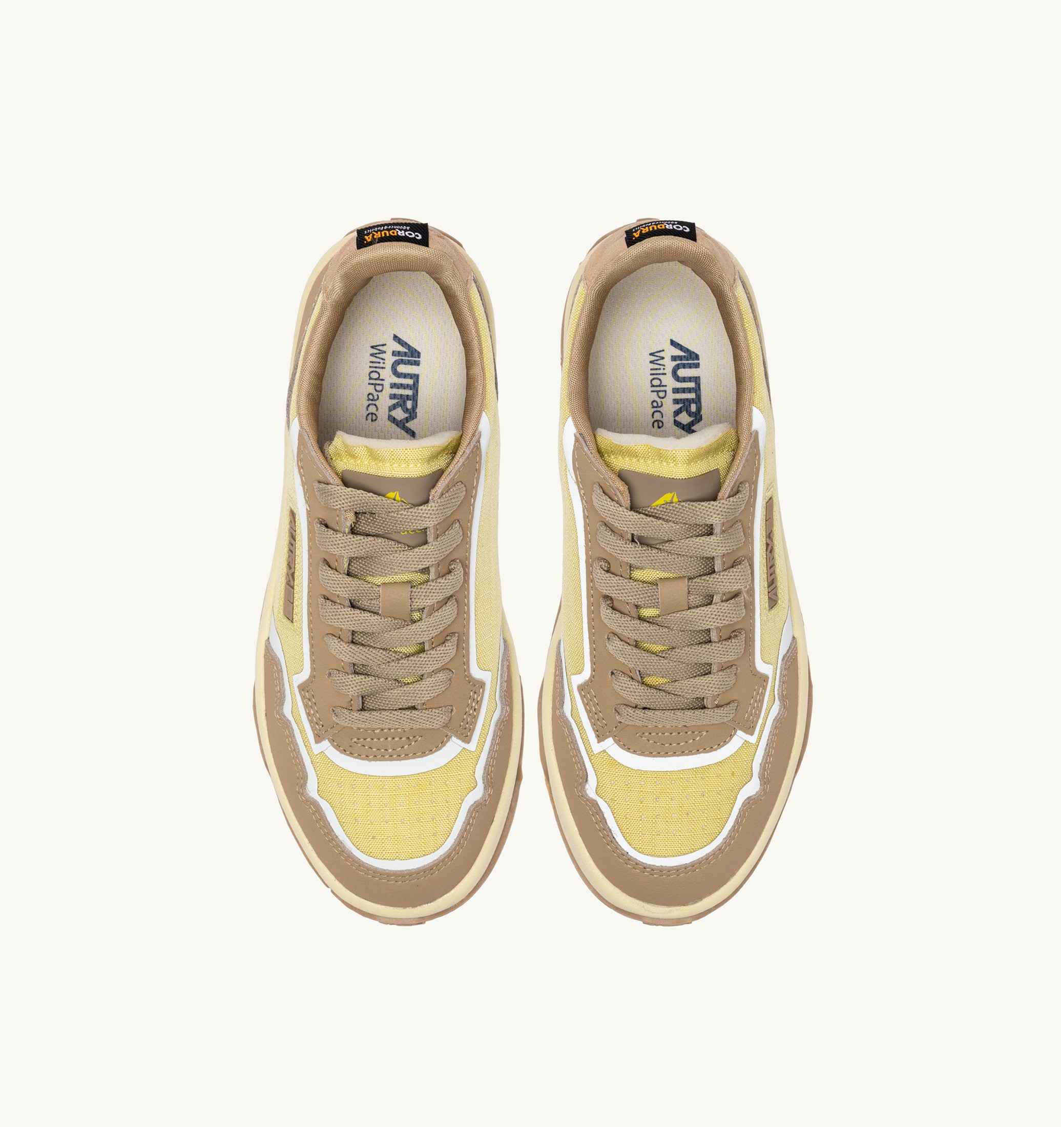 BASKETS WILDPACE LOW EN NYLON RIPSTOP ET CUIR LEMON GRASS ET INCENSE