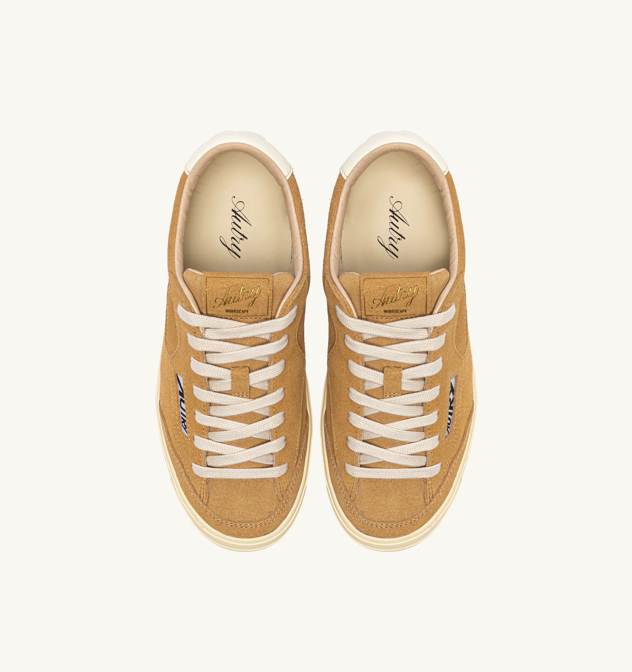 BASKETS WINDSCAPE LOW EN DAIM CUIVRE ET MARSHMALLOW