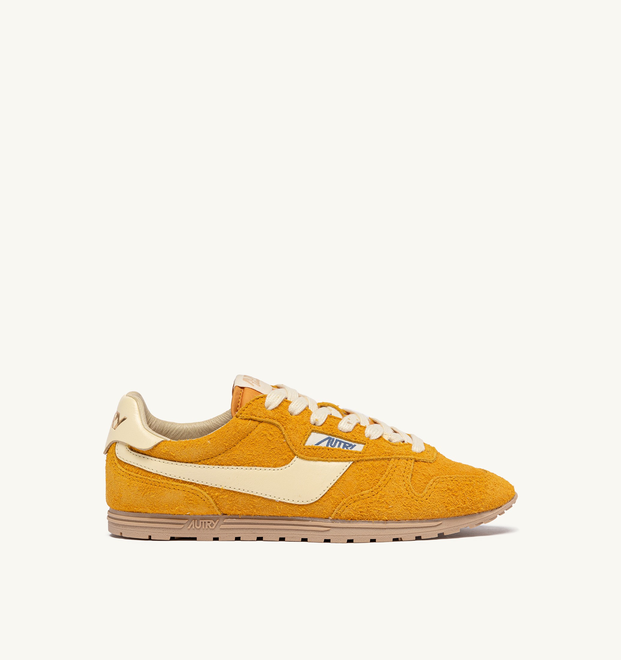 BASKETS WINDSPIN EN DAIM ET CUIR MINERAL YELLOW ET RUTABAGA