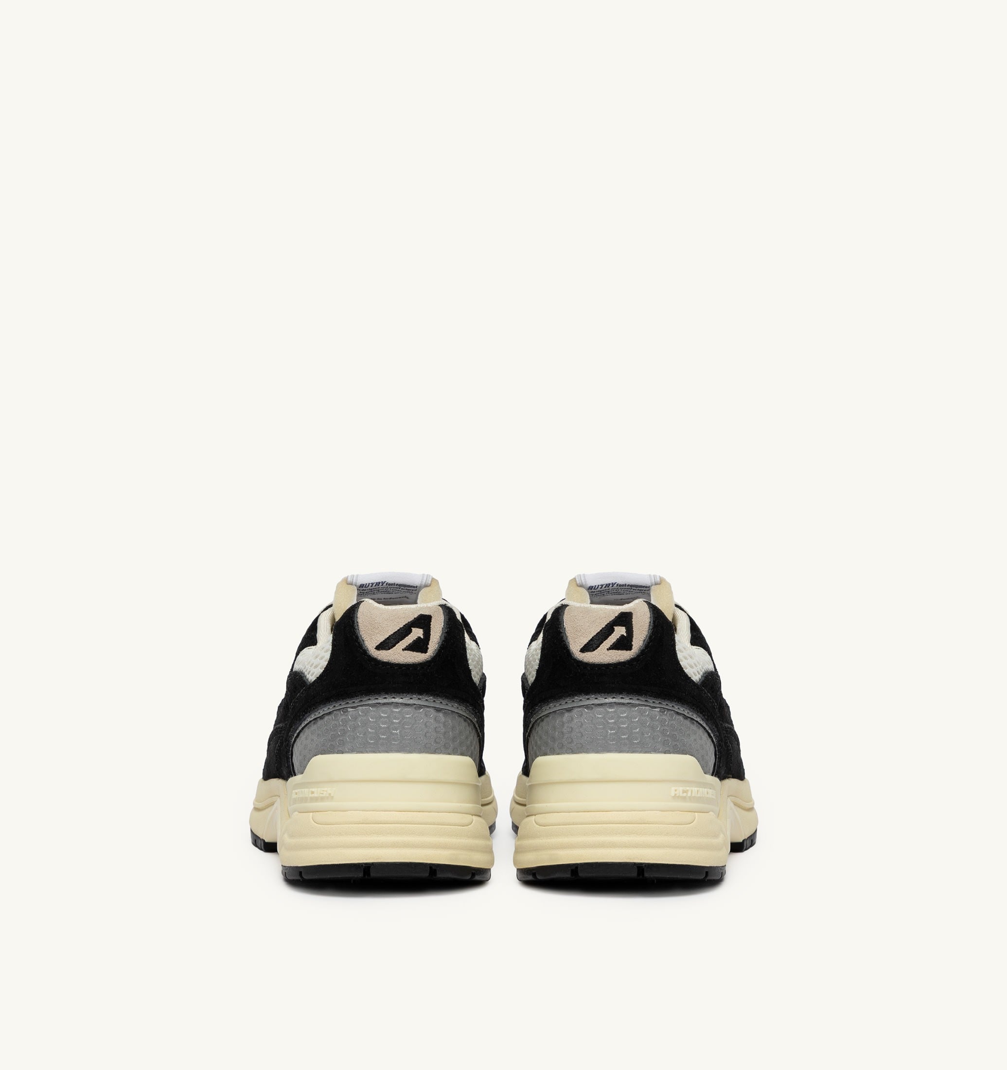 BASKETS HYPERWAY EN MESH ET DAIM NOIR ET ARGENT