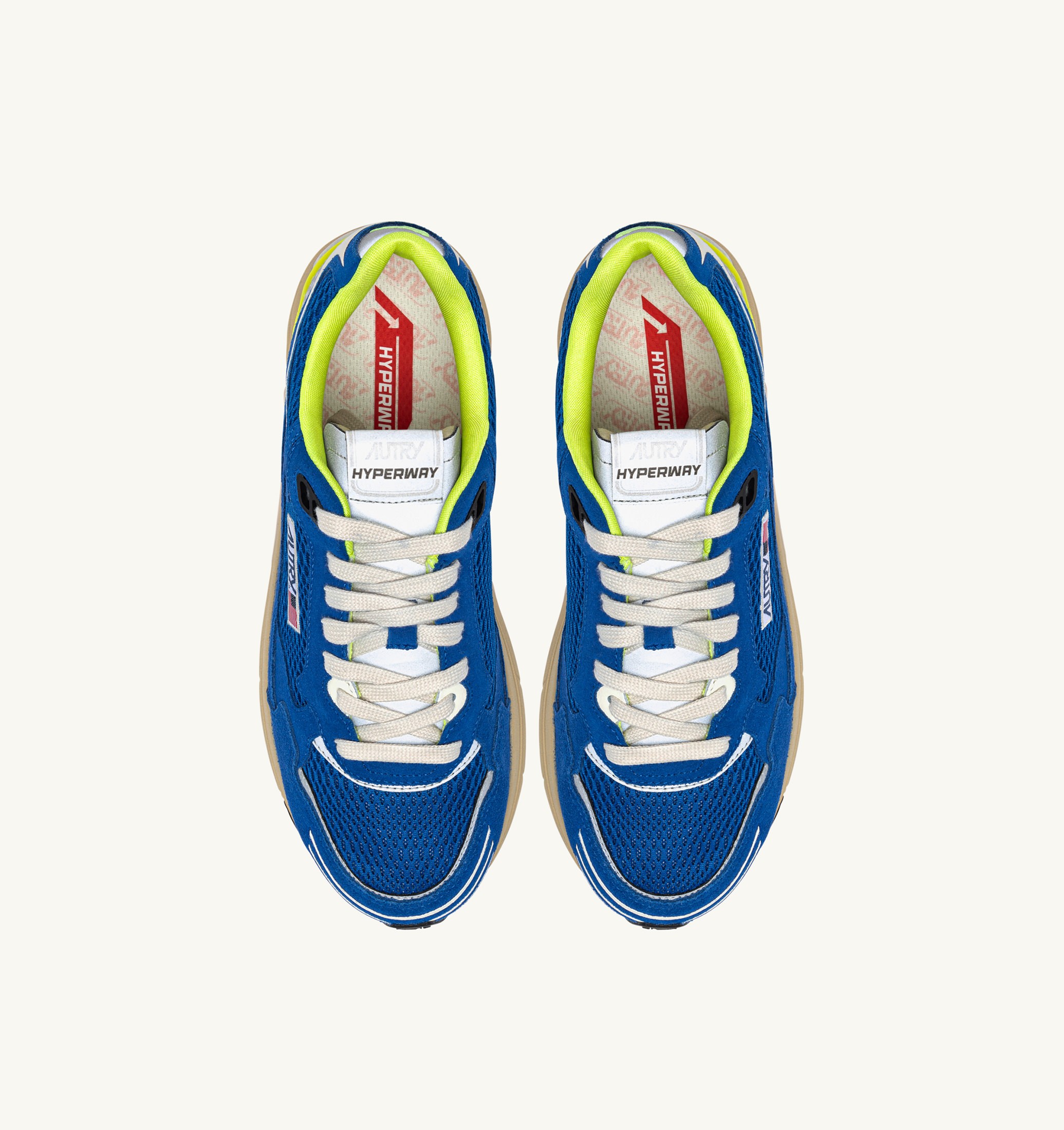 BASKETS HYPERWAY EN MESH ET DAIM PRINCESS BLUE ET VANILLA ICE