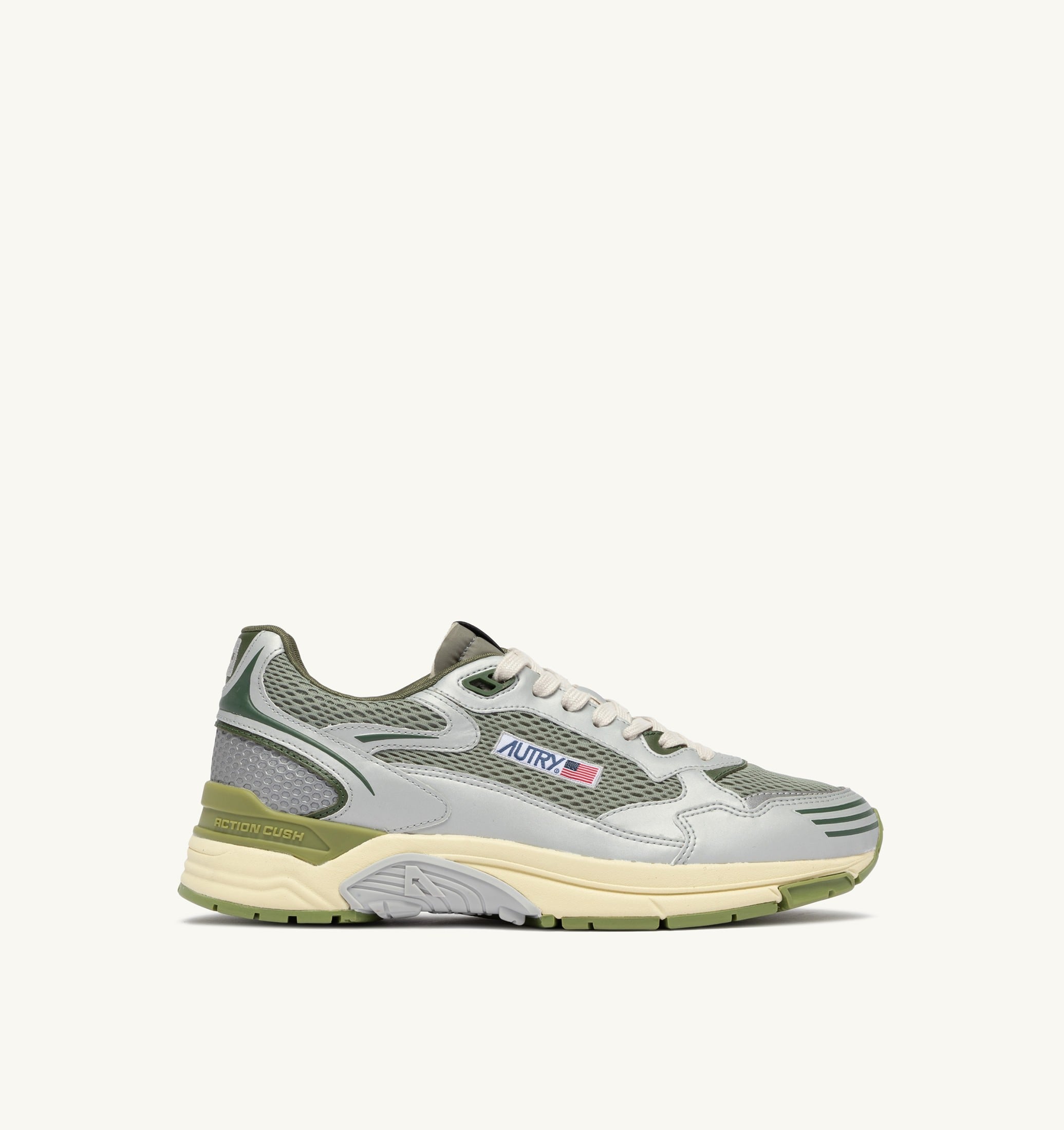 BASKETS HYPERWAY EN CUIR SYNTHÉTIQUE ET MESH ARGENT SEA GRASS ET CYPRESS