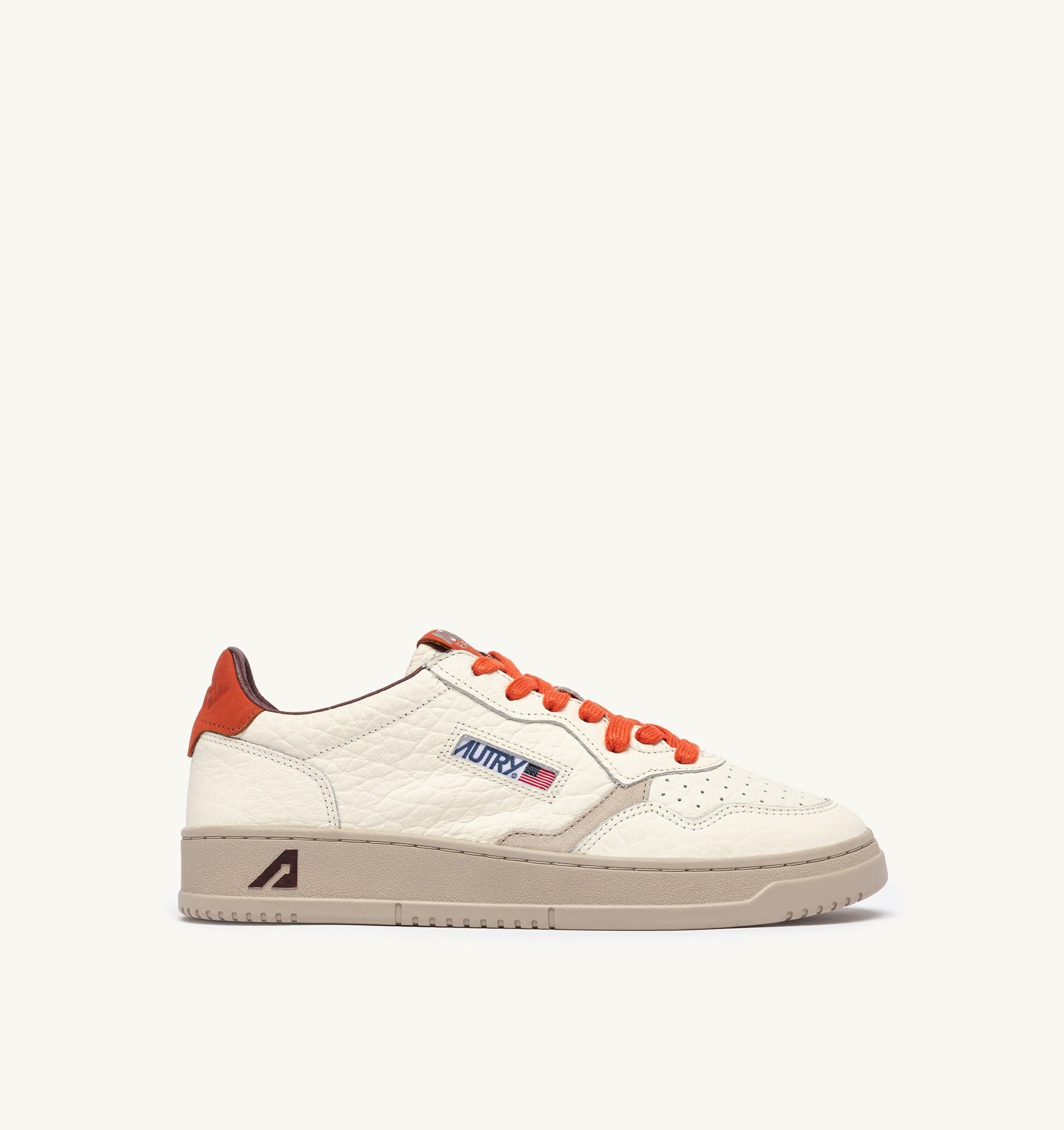 BASKETS MEDALIST LOW EN CUIR SAND ET PUMPKIN