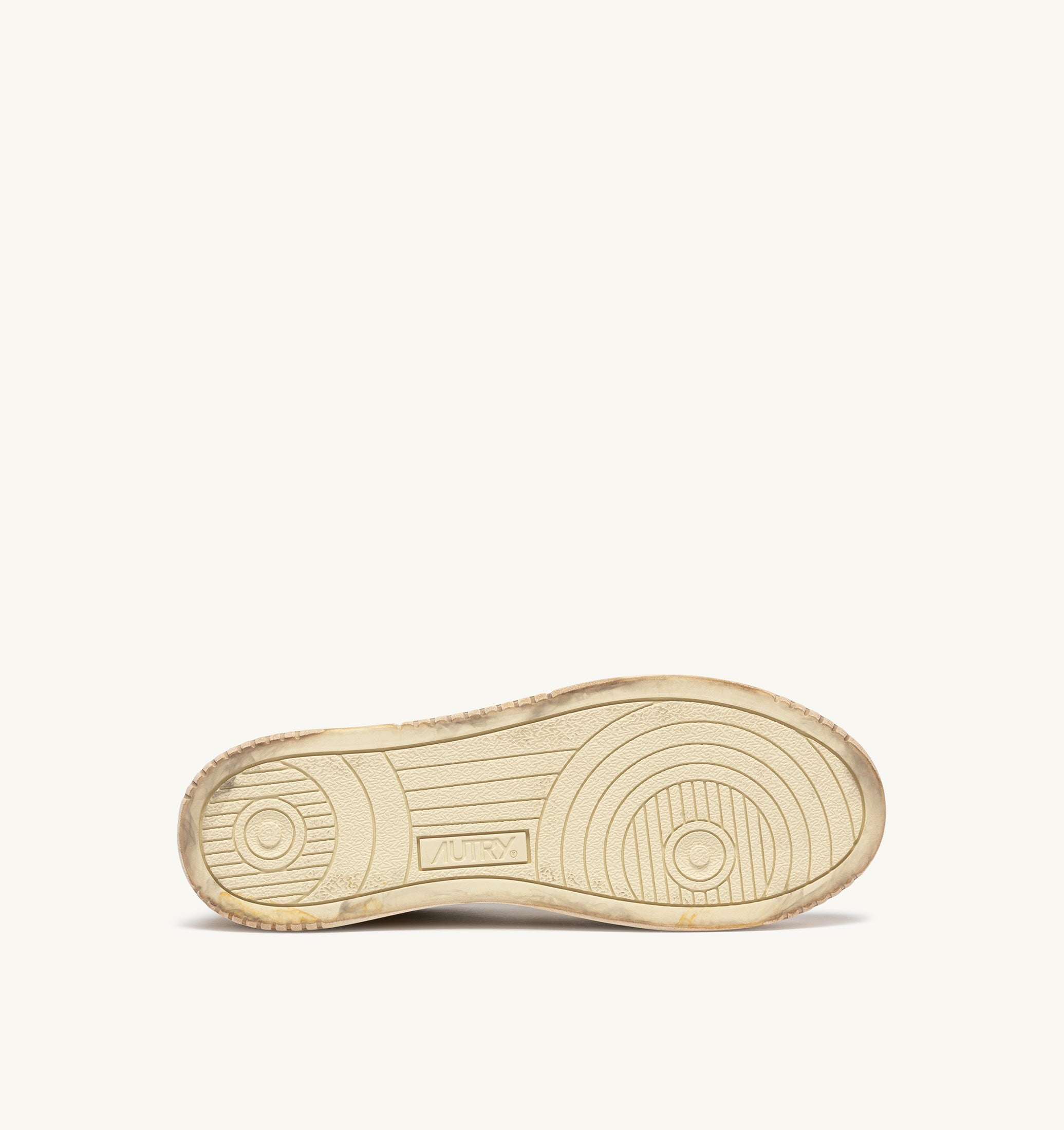 BASKETS MEDALIST LOW SUPER VINTAGE EN CUIR BLANC ET JAUNE