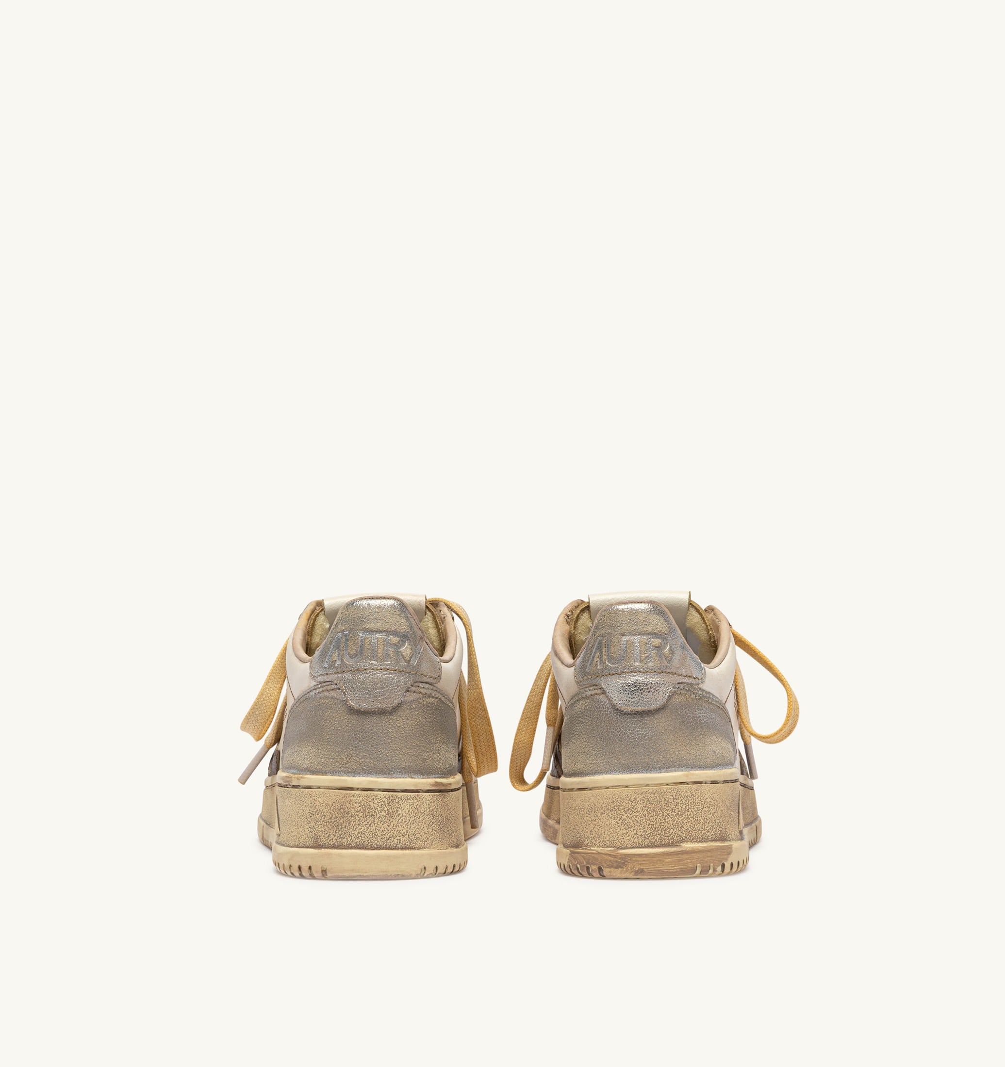 BASKETS MEDALIST LOW SUPER VINTAGE EN CUIR CHOCOLATE ET ARGENT
