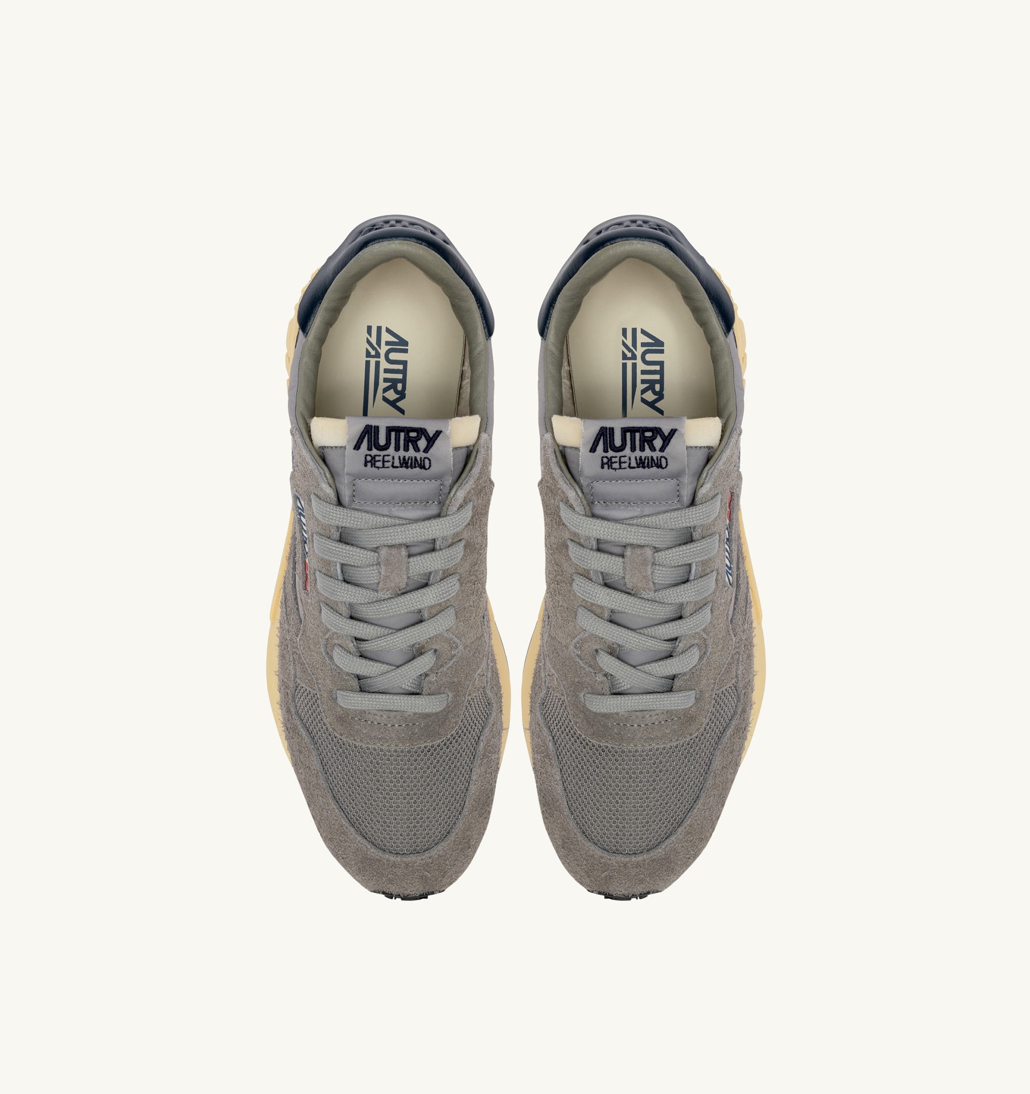 BASKETS REELWIND LOW EN NYLON ET DAIM PLOMB ET BLUE SPACE