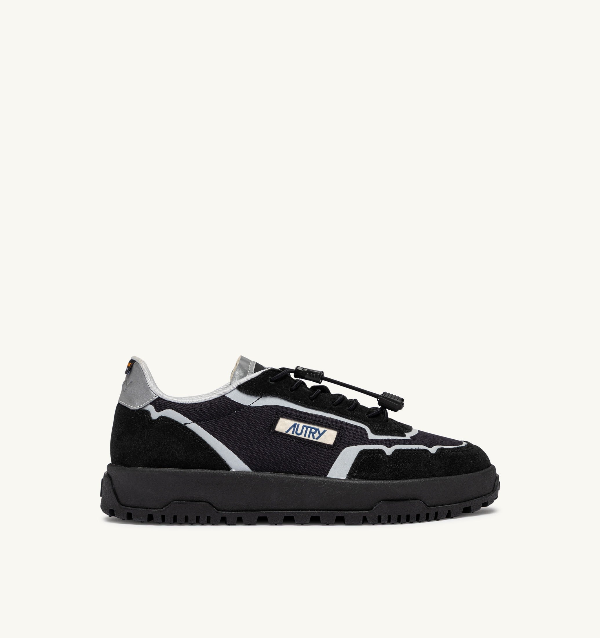 BASKETS WILDPACE LOW EN NYLON RIPSTOP ET DAIM NOIR ET ARGENT