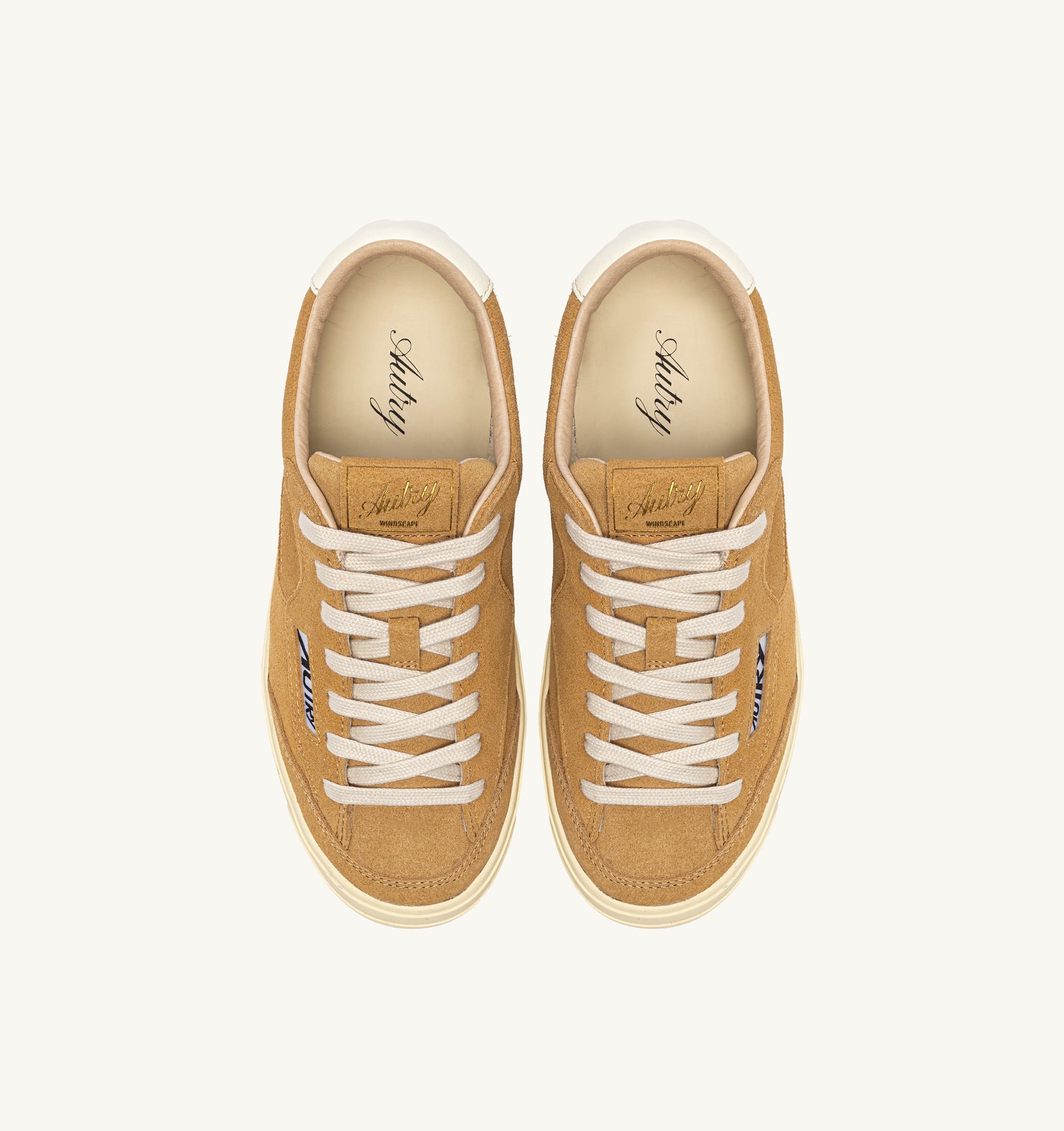 BASKETS WINDSCAPE LOW EN DAIM CUIVRE ET MARSHMALLOW