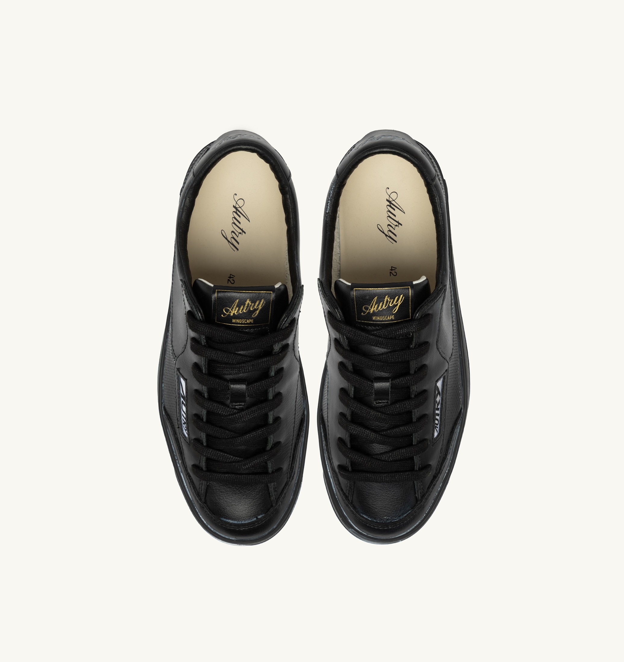 BASKETS WINDSCAPE LOW SUPER VINTAGE EN CUIR NOIR
